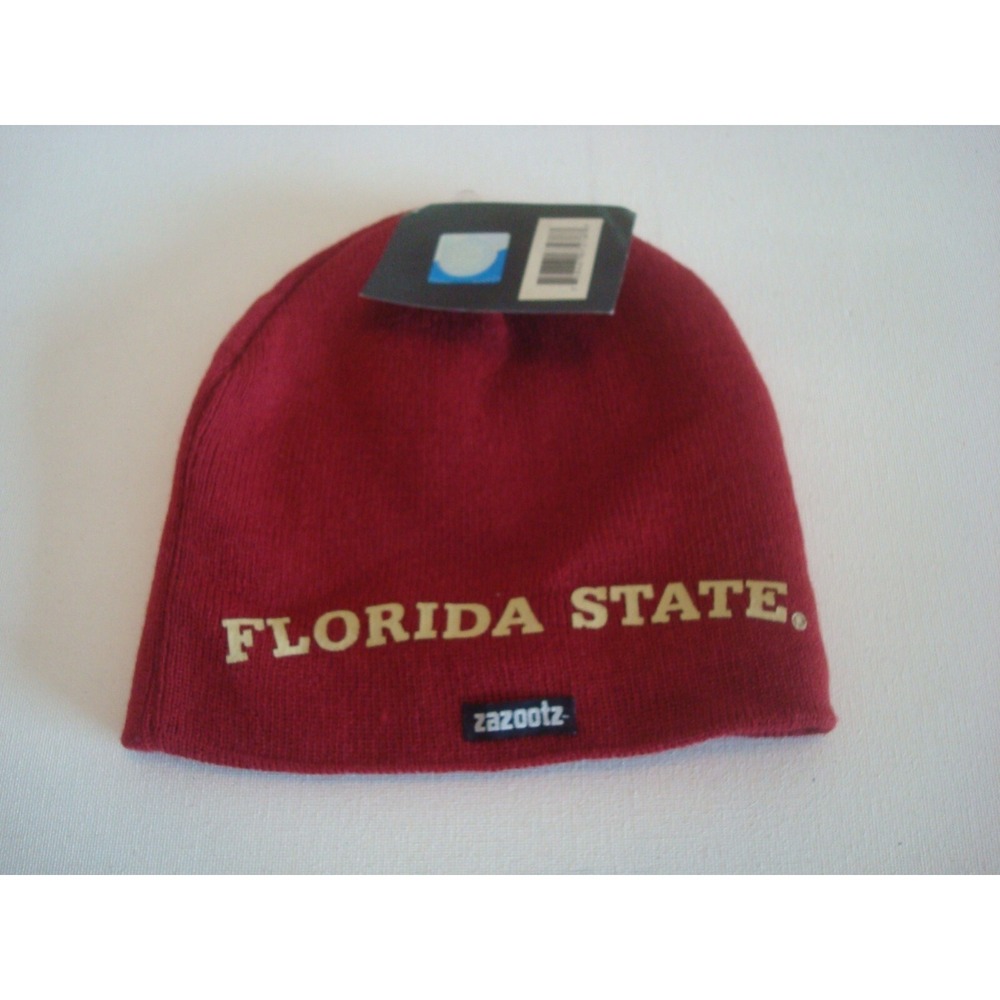 FSU SEMINOLES DEADSTOCK TOBOGGAN KNIT VINTAGE BEANIE SKULL HAT CAP OO
